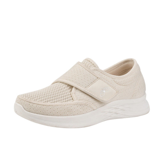 Damen sportliche und atmungsaktive Slipper mit Klettverschluss Shopnory