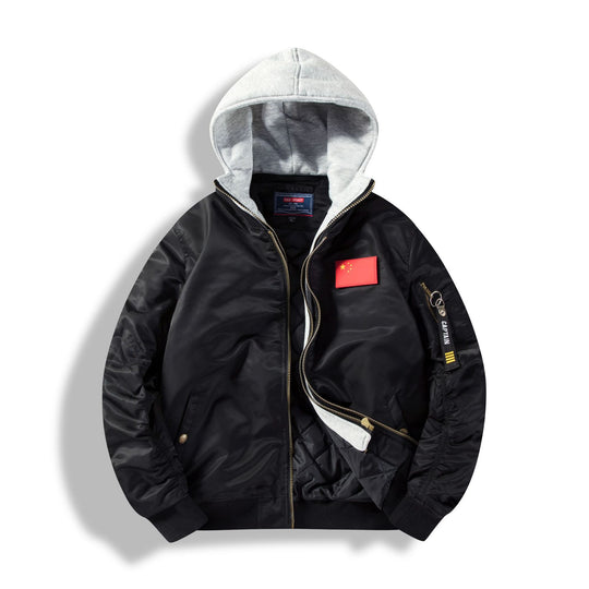 Herren Bomberjacke mit abnehmbarer Kapuzen-Innenseele und gesteppter Thermofütterung Shop Nory