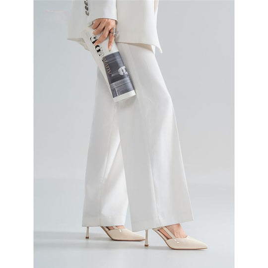 Damen Minimalistische spitz zulaufende Slingback-Pumps mit feinem Knöchelriemen und gepolstertem Komfortfußbett Shop Nory