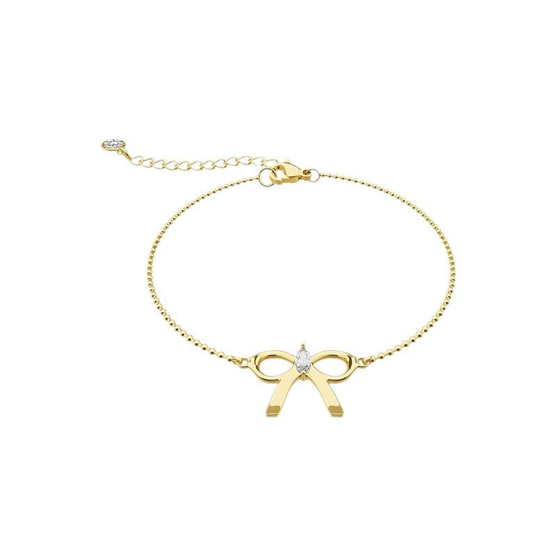 Damen Armband mit elegantem Schleifen-Design und funkelndem Zirkonia-Shop Nory