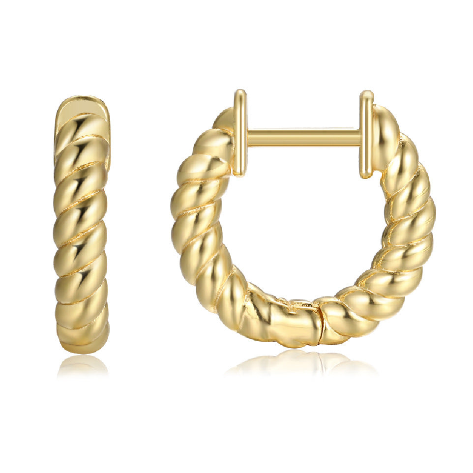 Damen Creolen mit gedrehtem Design Shop Nory