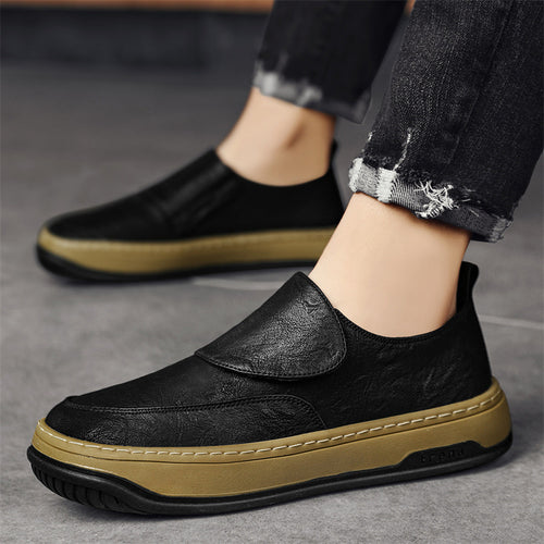 Herren Slip-On Sneaker mit Klettverschluss und dicker Plateausohle Shopy Nory