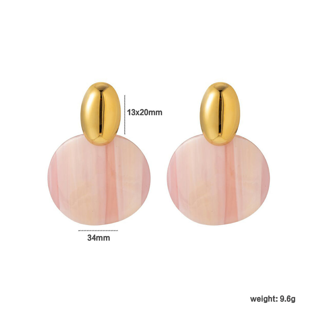 Damen Hängende Ohrringe mit luxuriösem goldplattierten Design und stilvollem Muschelanhänger Shop Nory