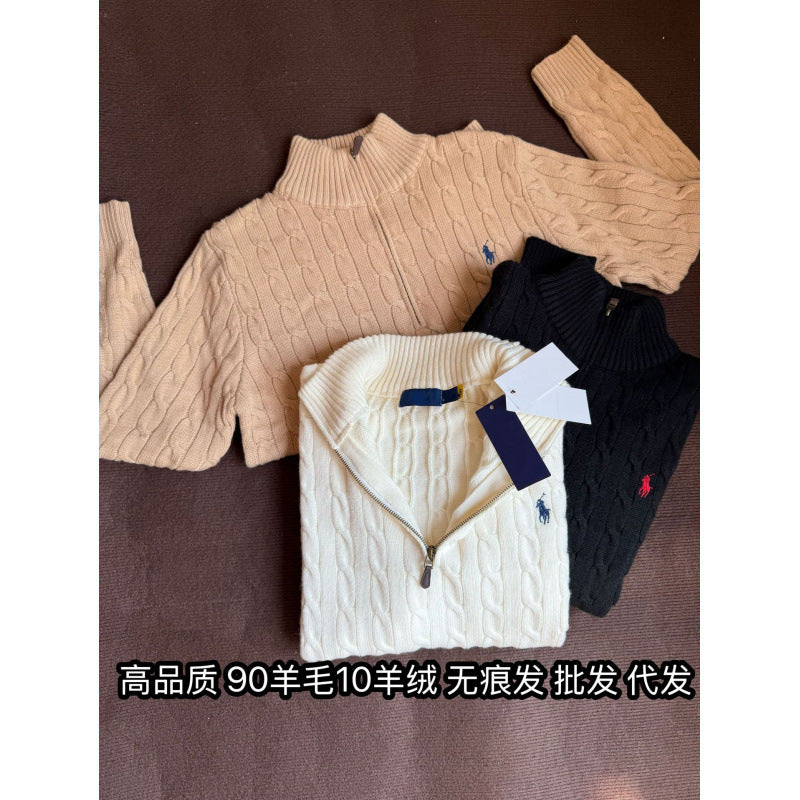 Damen Strickpullover mit Stehkragen Shop Nory