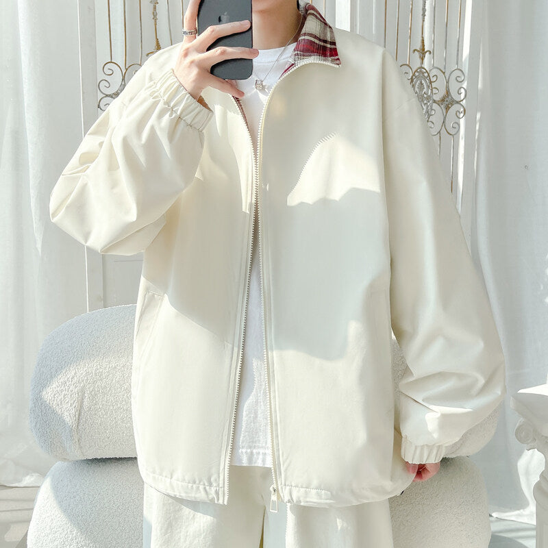 Unisex Trendige Übergangsjacke mit hohem Kragen und lässigem Schnitt Shop Nory