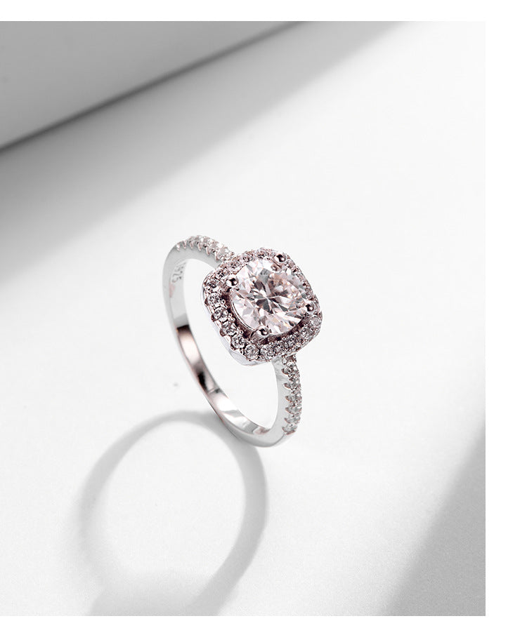 925 Sterlingsilber Moissanite Geometrische Ringe 925 Sterlingsilber Ringe GRA Zertifikat | Shop Nory