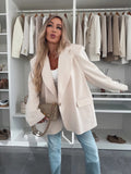 Damen oversized Blazerjacke mit modernem Schnitt und nachhaltigen Materialien
