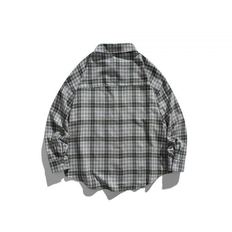 Unisex Oversize Karo‑Hemdjacke im Boxy‑Cut mit Brusttasche und abgerundetem Saum Shop Nory