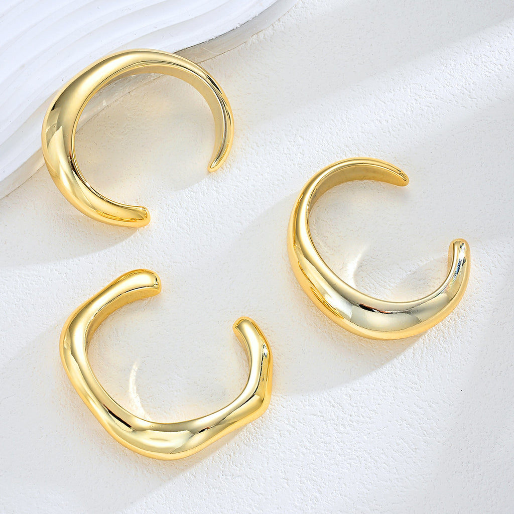 Damen Armreif-Set mit geschwungenem Design und glänzender Oberfläche Shop Nory