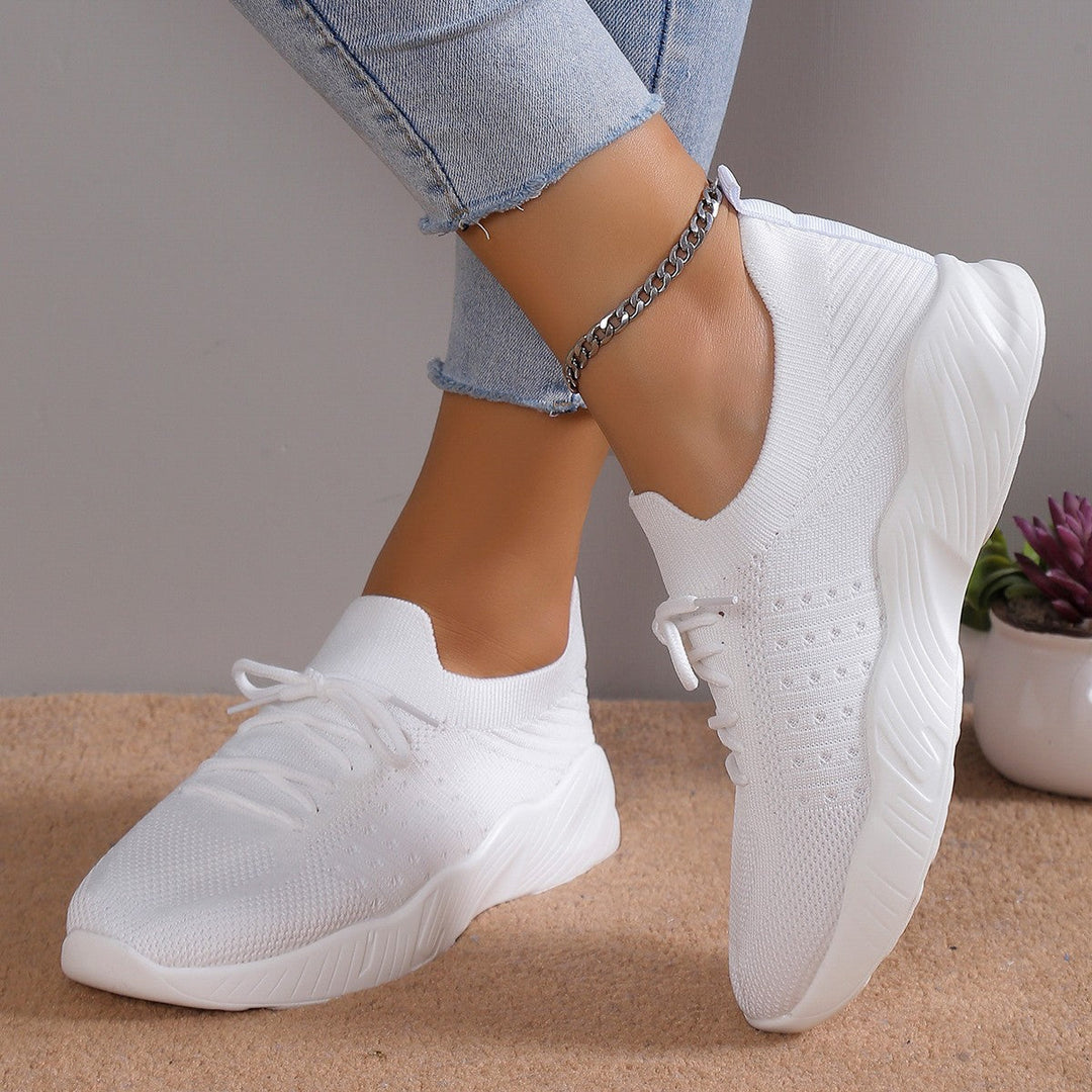 Damen atmungsaktive Slip-On Sportschuhe mit flexiblem Obermaterial
