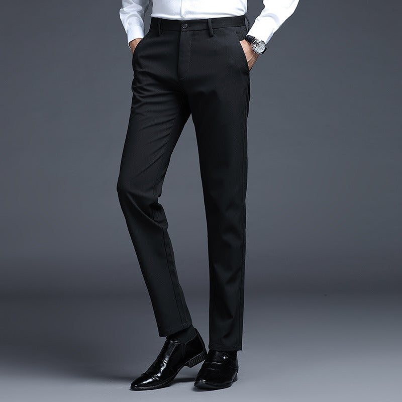 Herren Formelle Slim-Fit Anzughose mit Stretchbund und Bügelfalte Shop Nory