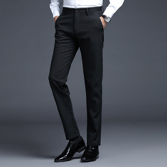 Herren Formelle Slim-Fit Anzughose mit Stretchbund und Bügelfalte Shop Nory