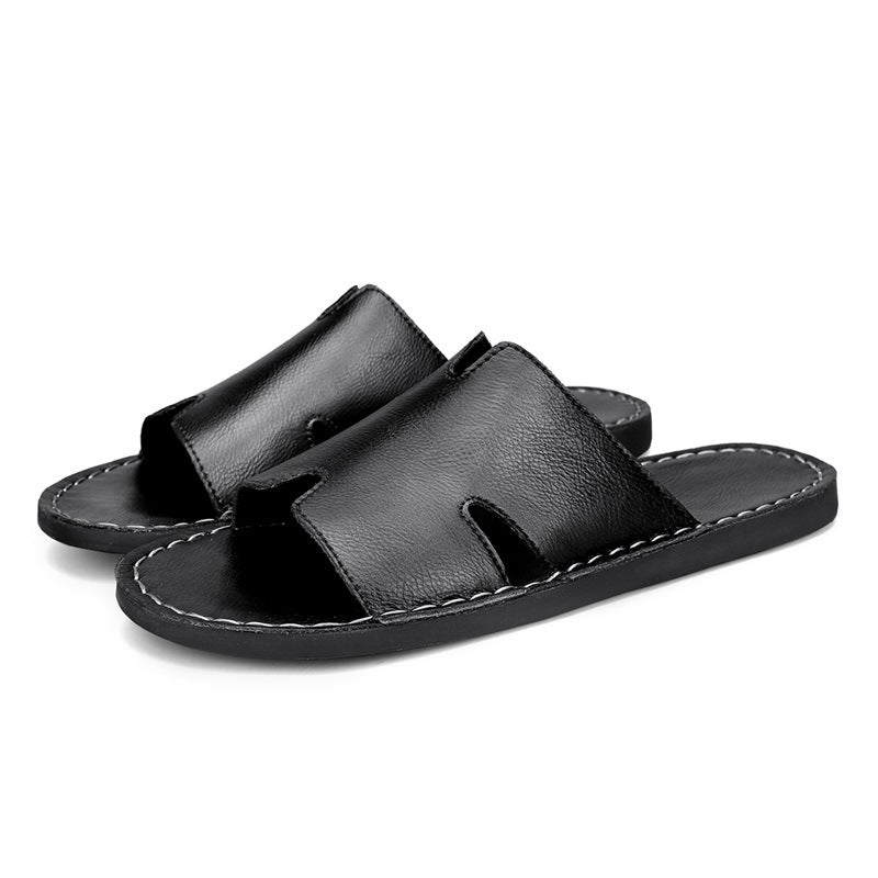Herren Elegante und bequeme Leder-Sandalen mit verstellbarem Riemensystem