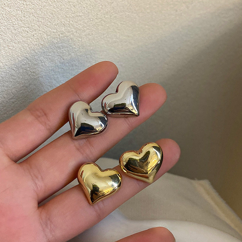 Damen Ohrstecker in Herzform aus hochwertigem Edelstahl Shop Nory