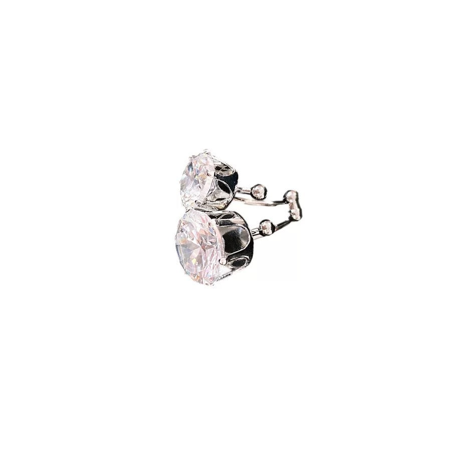 Damen Ohrstecker mit funkelnden Kristalldesigns und elegantem Silberrahmen Shop Nory
