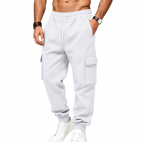 Herren locker geschnittene Cargo-Jogginghose mit elastischem Bund und großen Klappentaschen Shop Nory
