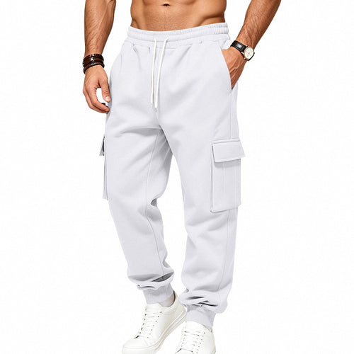 Herren locker geschnittene Cargo-Jogginghose mit elastischem Bund und großen Klappentaschen Shop Nory