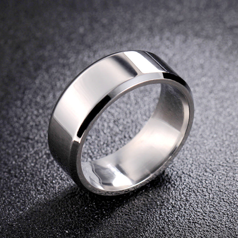 Herren Schmuckring mit eleganter, zweifarbiger Oberflächenstruktur Shop Nory