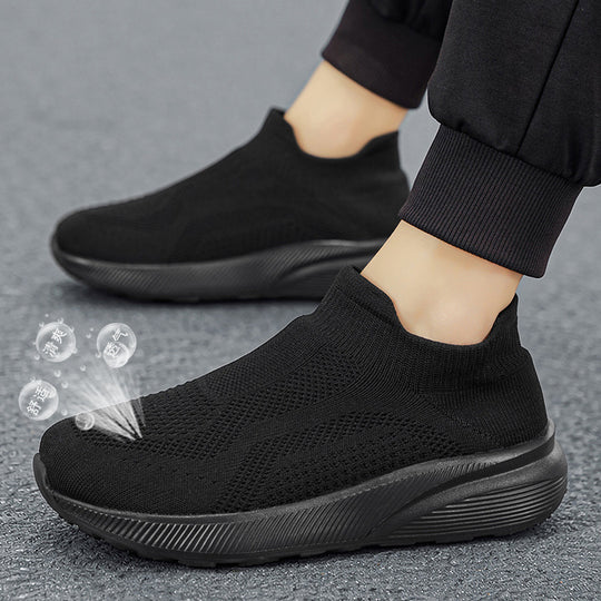 Unisex Atmungsaktiver Strick-Slipper-Sneaker mit Memory-Fußbett Shop Nory
