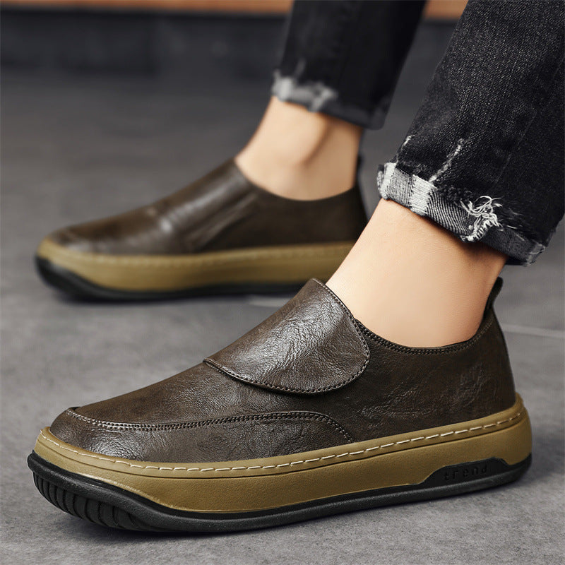 Herren Slip-On Sneaker mit Klettverschluss und dicker Plateausohle Shopy Nory