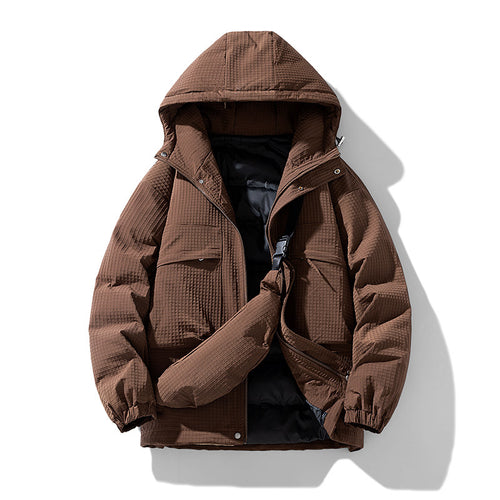 Herren Gepolsterter Ripstop-Parka mit Kapuze Oversize-Schnitt und integrierter Umhängetasche Shop Nory
