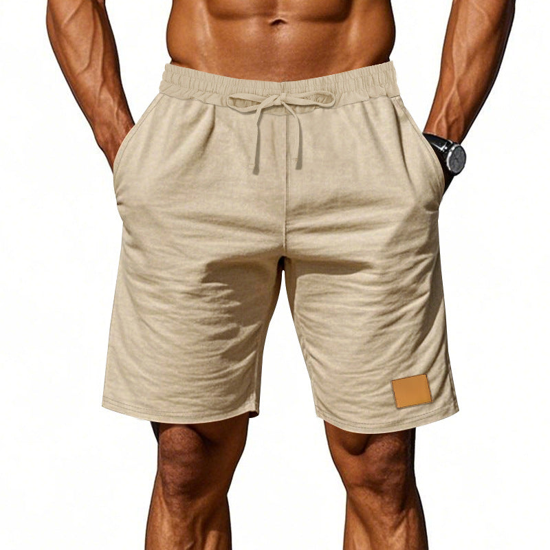 Herren nan Kordelzug-Bermuda aus weichem Baumwollmix mit elastischem Bund und Seitentaschen