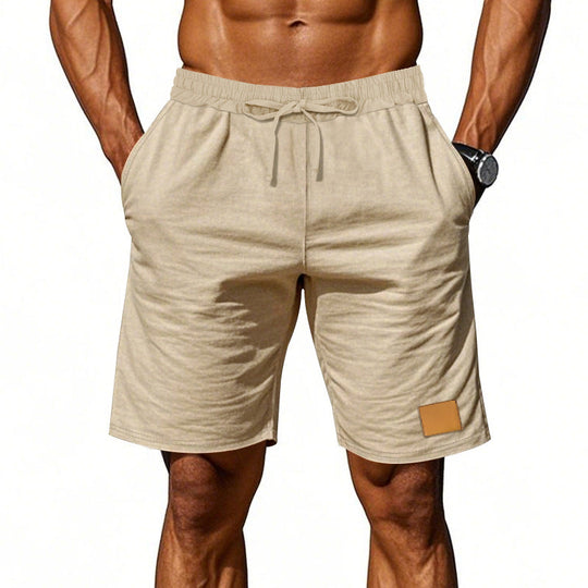 Herren nan Kordelzug-Bermuda aus weichem Baumwollmix mit elastischem Bund und Seitentaschen