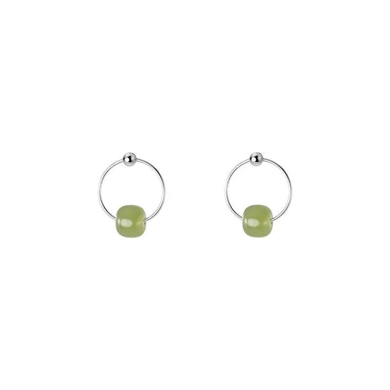 Damen Ohrringe mit elegantem minimalistischen Design und natürlichen Steinperlen Shop Nory
