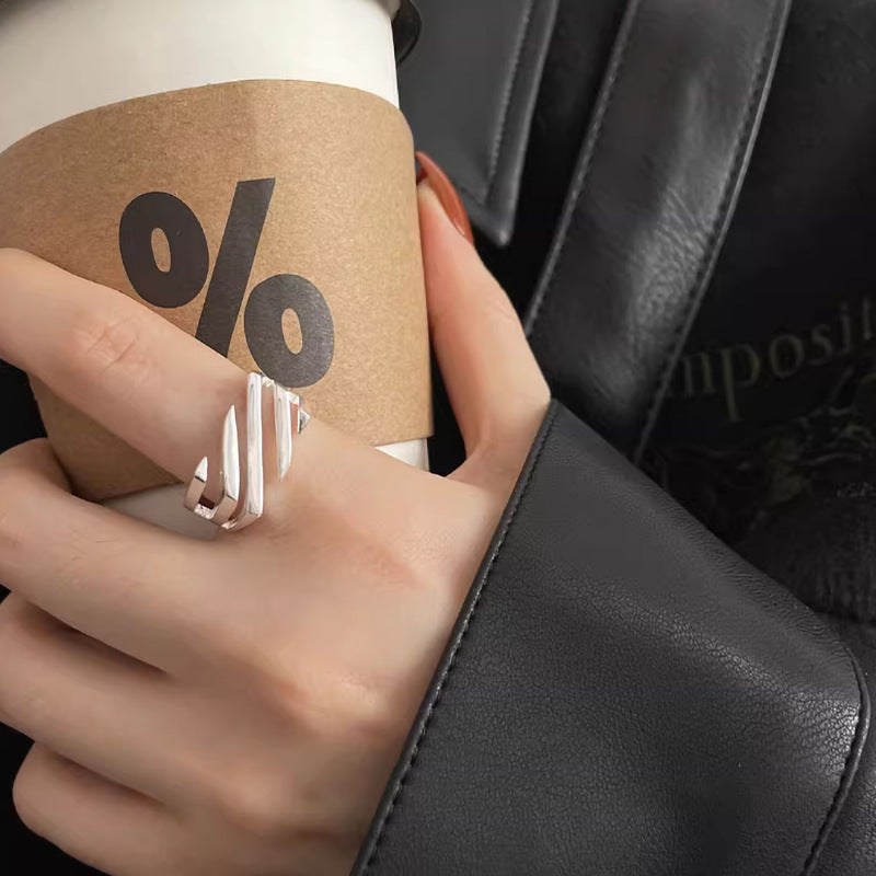 Damen Trendiger Ring mit geschwungenem Design Shop Nory