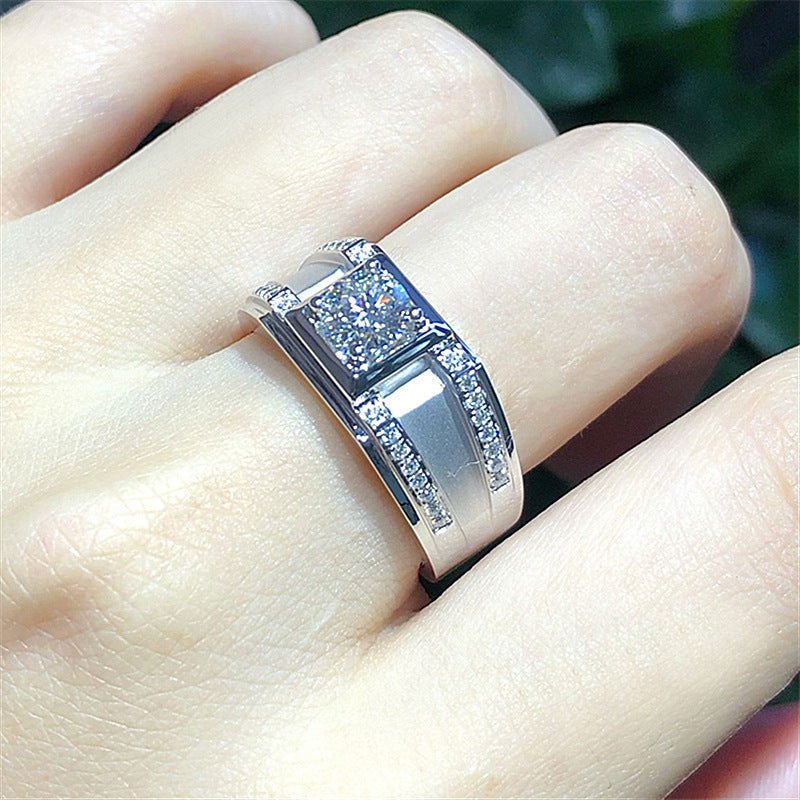 Damen Luxus Schmuckring mit quadratischem Zirkonia und elegantem Design Shop Nory