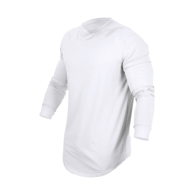 Herren Enganliegendes Langarm-Shirt aus Baumwollstretch mit Rundhals Shop Nory