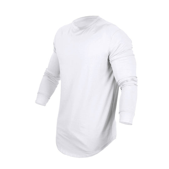 Herren Enganliegendes Langarm-Shirt aus Baumwollstretch mit Rundhals Shop Nory
