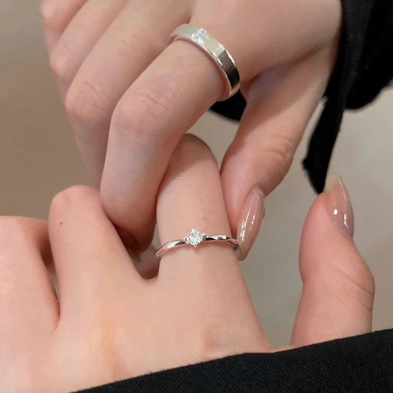 Damen Zierlicher Solitär Ring mit funkelndem Zirkonia Shop Nory