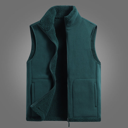 Damen Leichte Sherpa-Lagenweste mit geripptem Außenmaterial hohem Stehkragen und Fronttaschen Shop Nory