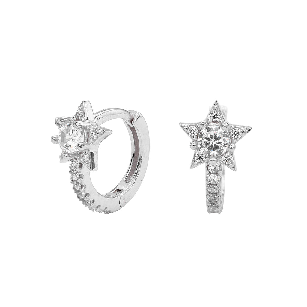 Damen Ohrhänger mit funkelndem Sternenmotiv aus 925 Sterling Silber Shop Nory