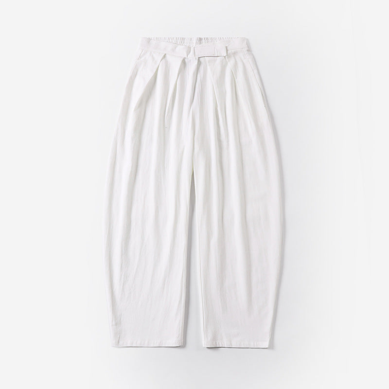 Damen Elegante Bundfalten-Hose mit ballonförmigem Bein und elastischem Taillenbund Shop Nory