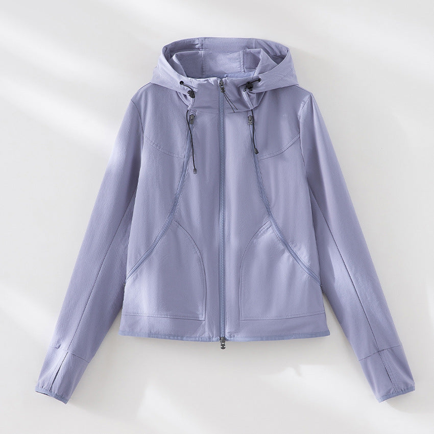 Damen Leichte Kapuzenjacke aus Funktionsfleece mit Zwei‑Wege‑Reißverschluss und ergonomischen Nähten Shop Nory