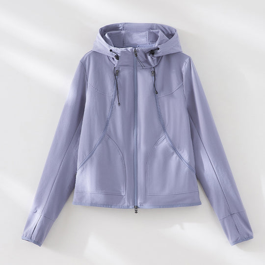 Damen Leichte Kapuzenjacke aus Funktionsfleece mit Zwei‑Wege‑Reißverschluss und ergonomischen Nähten Shop Nory