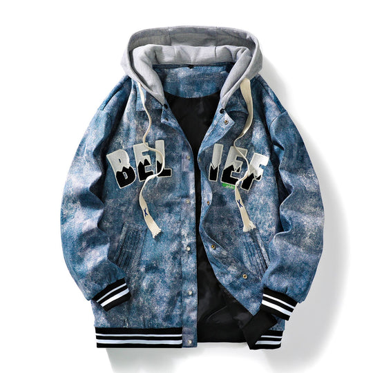 Herren Urbane Freizeitjacke mit Kapuze Shop Nory