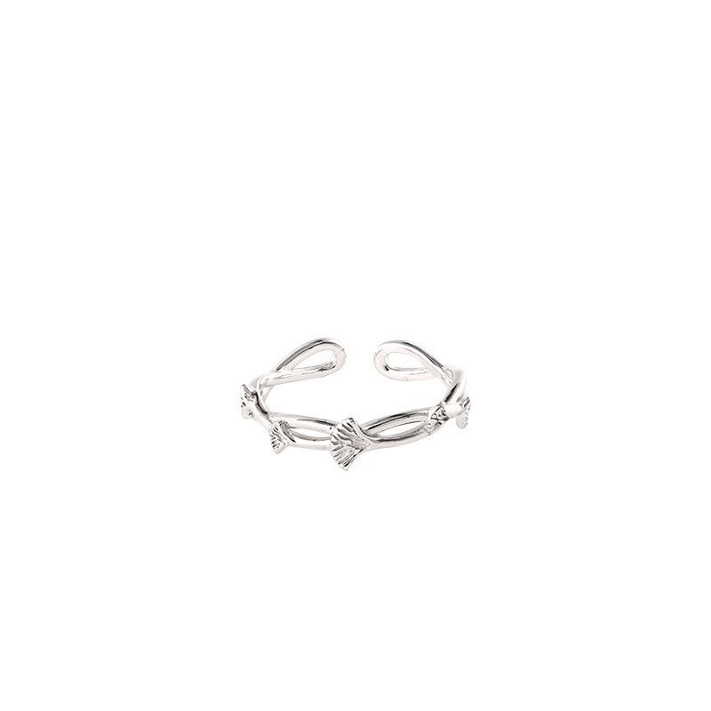 Damen feiner Ring mit filigranem Pflanzenmotiv Shop Nory