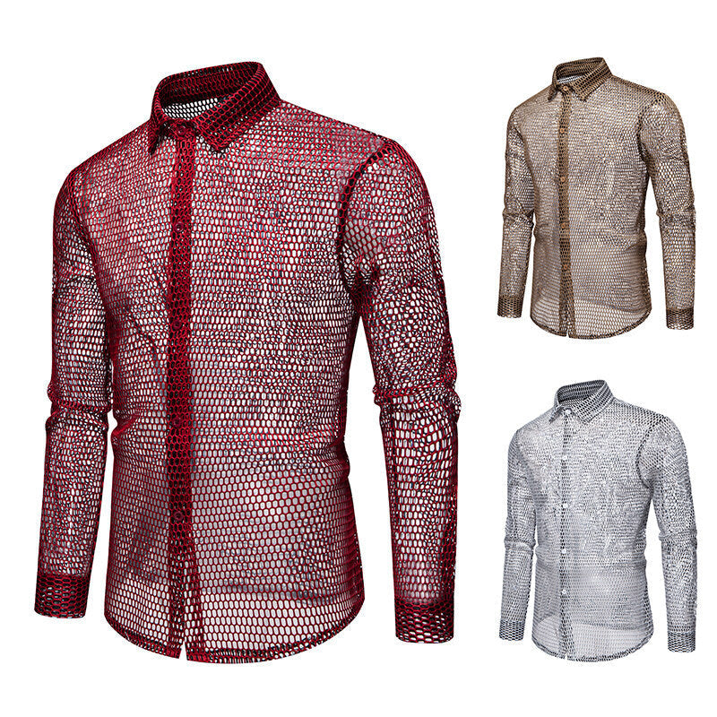 Herren Mesh-Hemd aus hochwertigem Material mit innovativem Design
