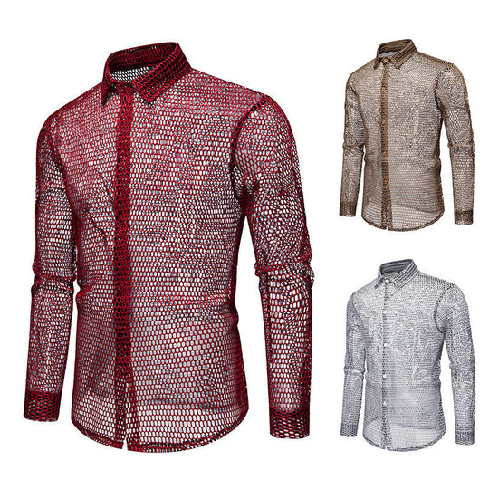 Herren Mesh-Hemd aus hochwertigem Material mit innovativem Design