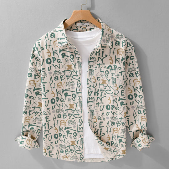 Herren Overshirt im urbanen Graffiti-Letterprint aus Baumwollmix Shop Nory