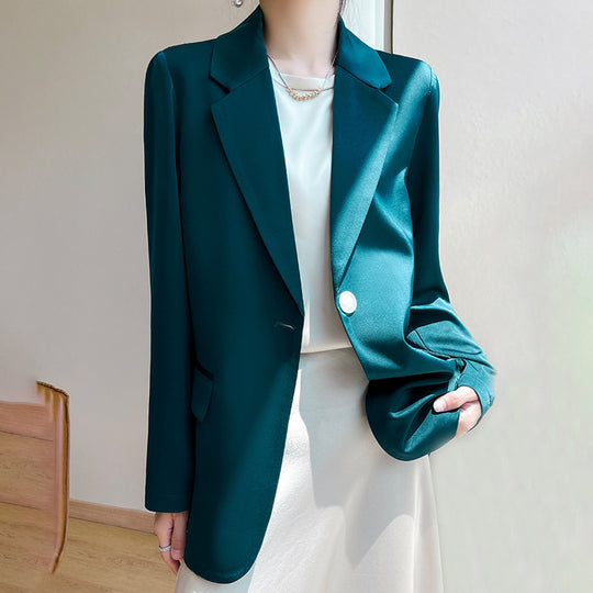 Damen Leichttaillierter Longblazer mit Knopfverschluss und Flap‑Taschen Shop Nory