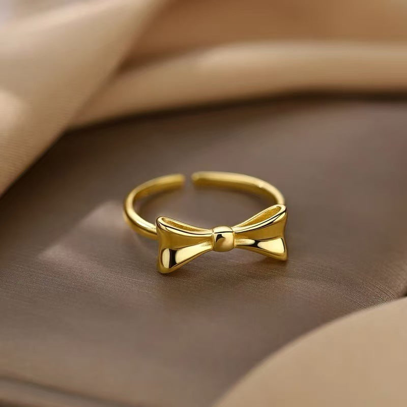 Damen verstellbarer Ring mit Schleifenmotiv Shop Nory