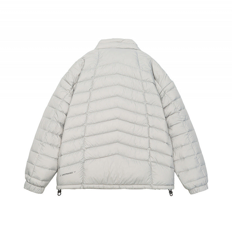 Unisex Kurze Boxy-Isolationsjacke mit leichter Thermowattierung, hohem Stehkragen und Kordelzugsaum Shop Nory