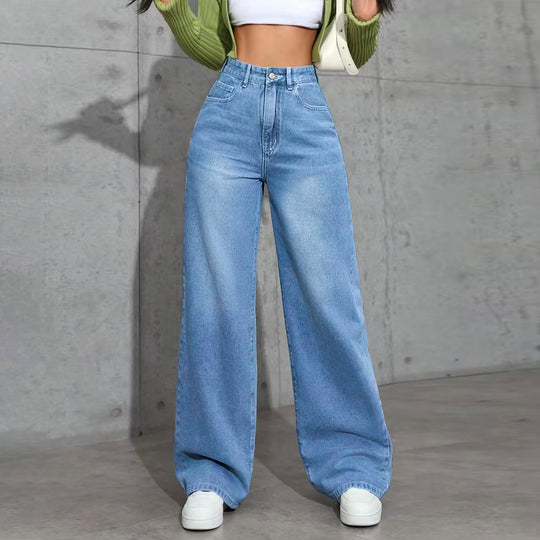 Damen High-Waist Palazzo-Jeans mit extra weitem Bein und soften Falten Shop Nory