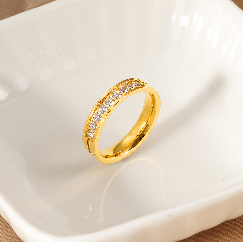 Damen-Diamant-akzentuierte Ewigkeit-Band-Ring Shop Nory