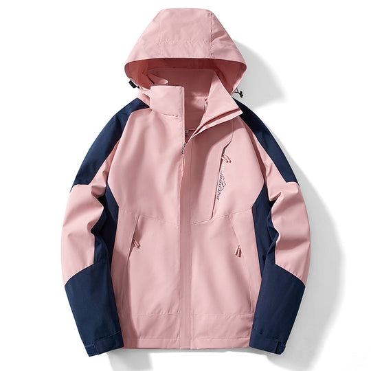 Herren Colorblock Softshell-Trekkerjacke mit Kapuze, verdeckten Reißverschlüssen und seitlichen Eingrifftaschen Shop Nory