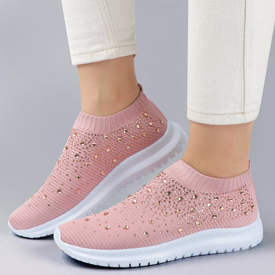 Damen Elastischer Strick‑Sneaker mit Schmucksteinbesatz Shop Nory